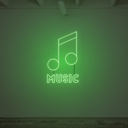 MUSIC SIGN 3D PRINTED CUSTOM NEON