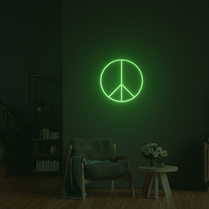 PEACE 3D PRINTED CUSTOM NEON SIGN