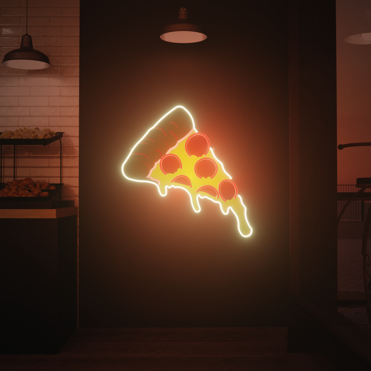 PIZZA 3D PRINTED CUSTOM NEON SIGN