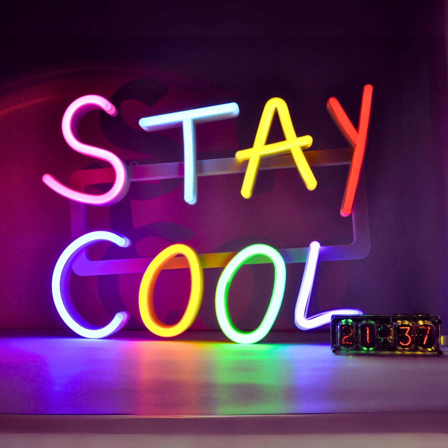 STAY COOL 3D PRINTED CUSTOM NEON SIGN