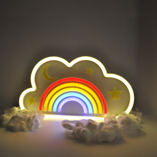 RAINBOW 3D PRINTED CUSTOM NEON SIGN