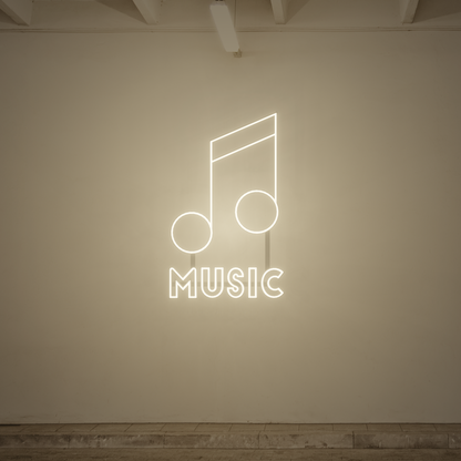 MUSIC SIGN 3D PRINTED CUSTOM NEON