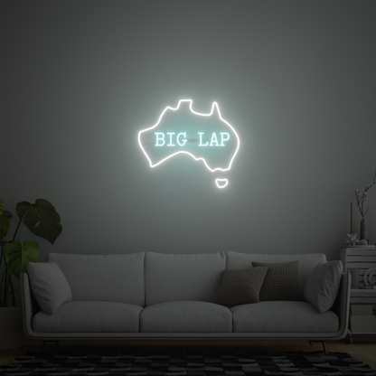 AUSTRALIA BIG LAP 3D PRINTED CUSTOM NEON SIGN