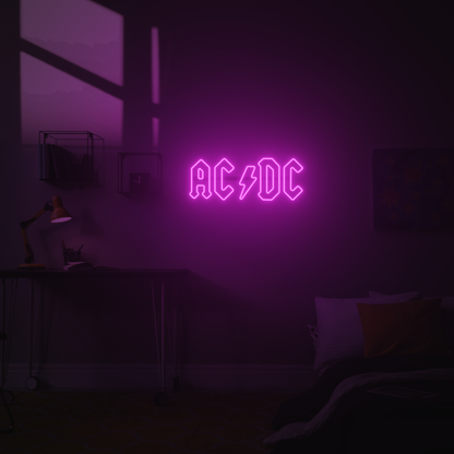 AC/DC 3D PRINTED CUSTOM NEON SIGN