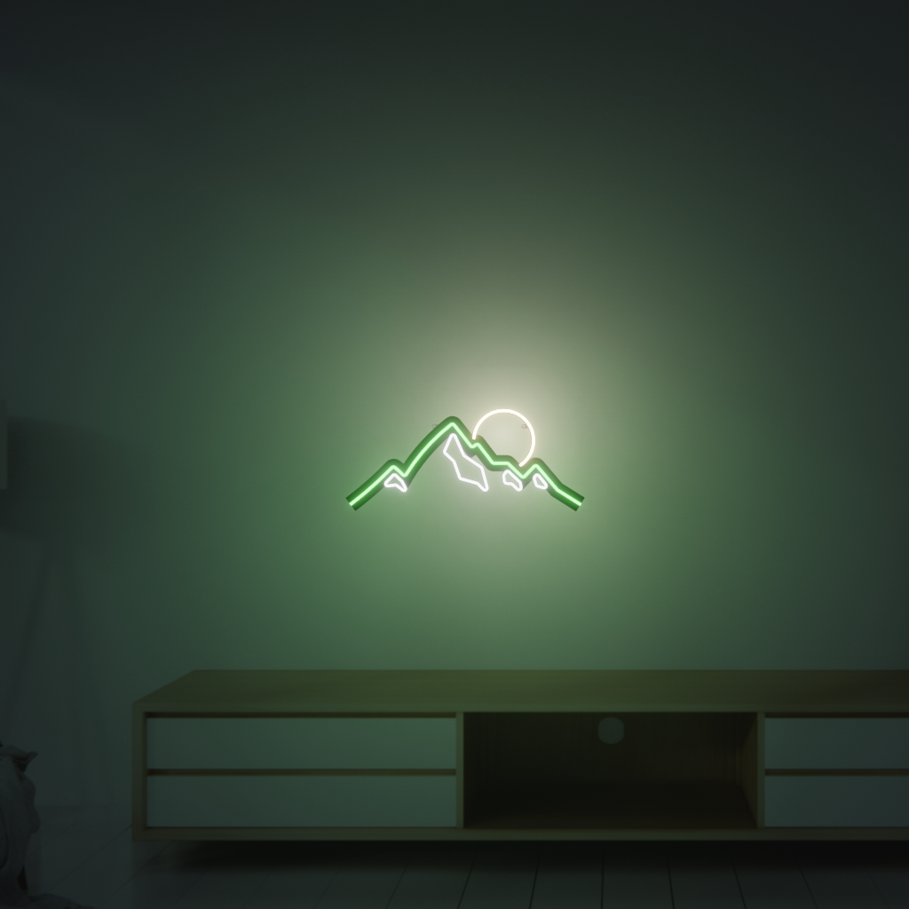 SNOWY MOUNTAIN 3D PRINTED CUSTOM NEON SIGN