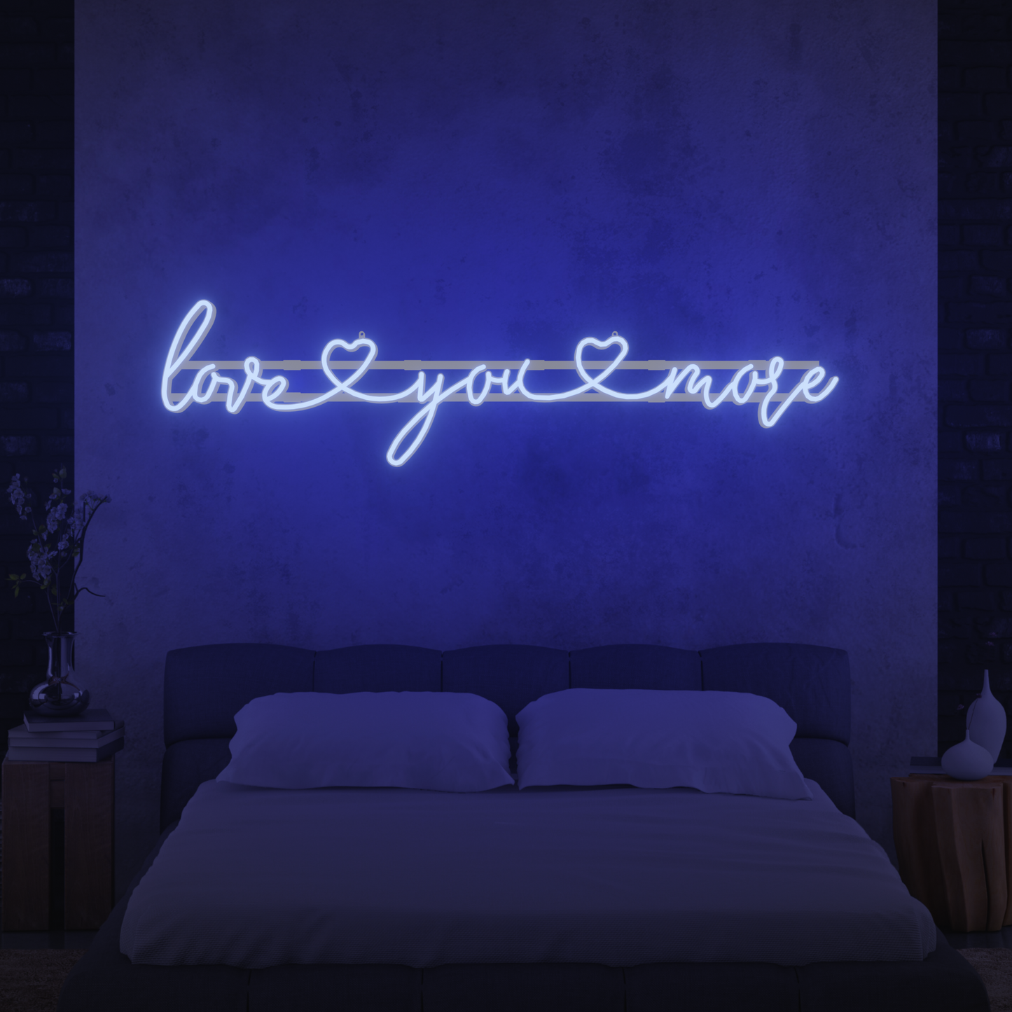 LOVE YOU MORE 3D PRINTED CUSTOM NEON SIGN