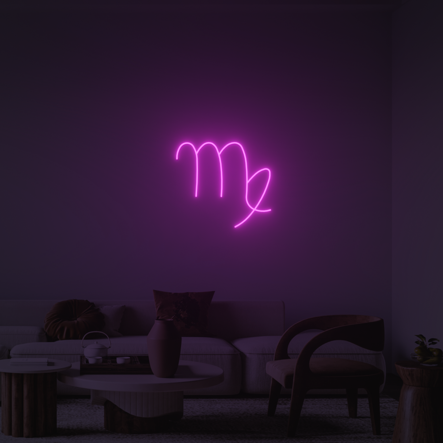 VIRGO ZODIAC 3D PRINTED CUSTOM NEON SIGN