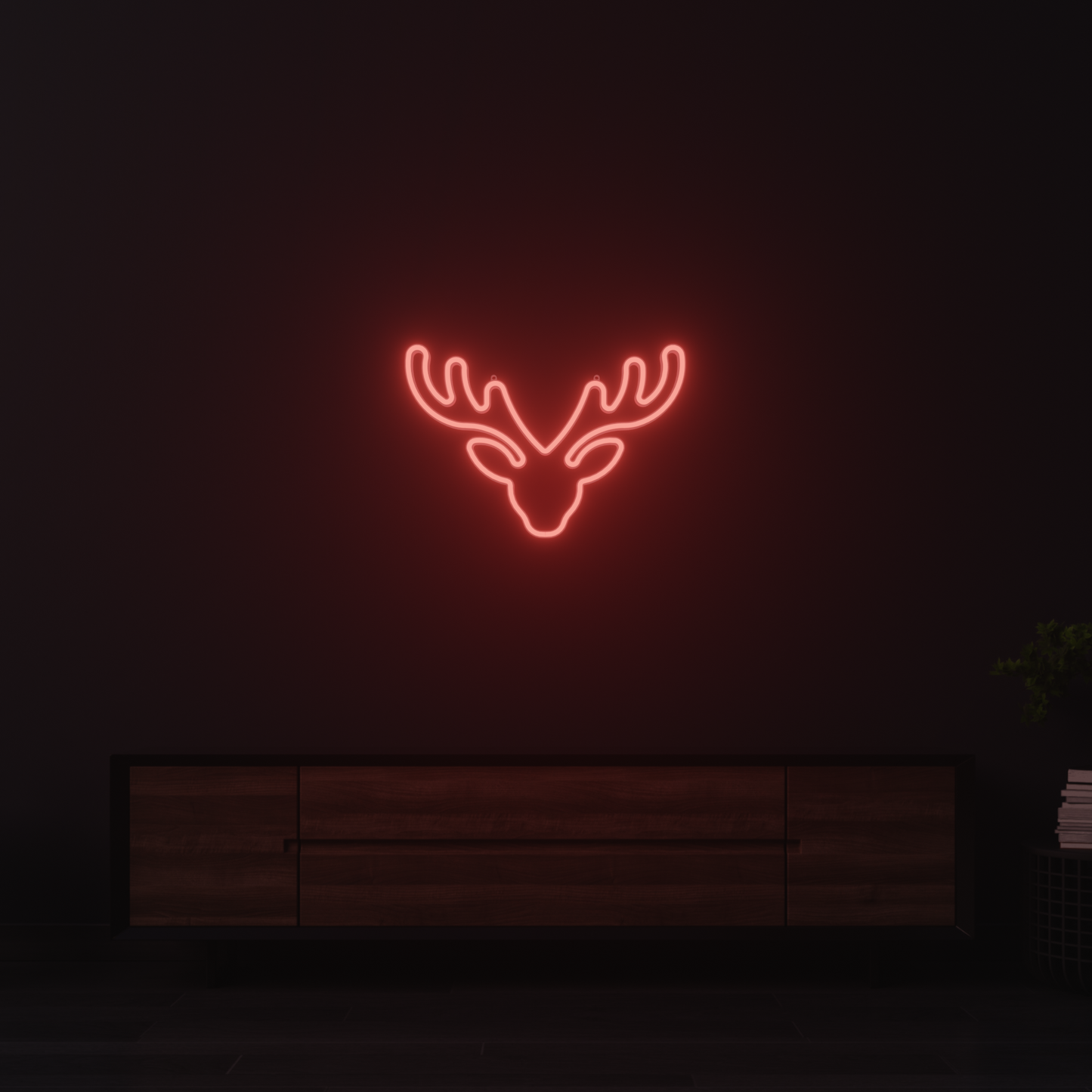 REINDEER 3D PRINTED CUSTOM NEON SIGN