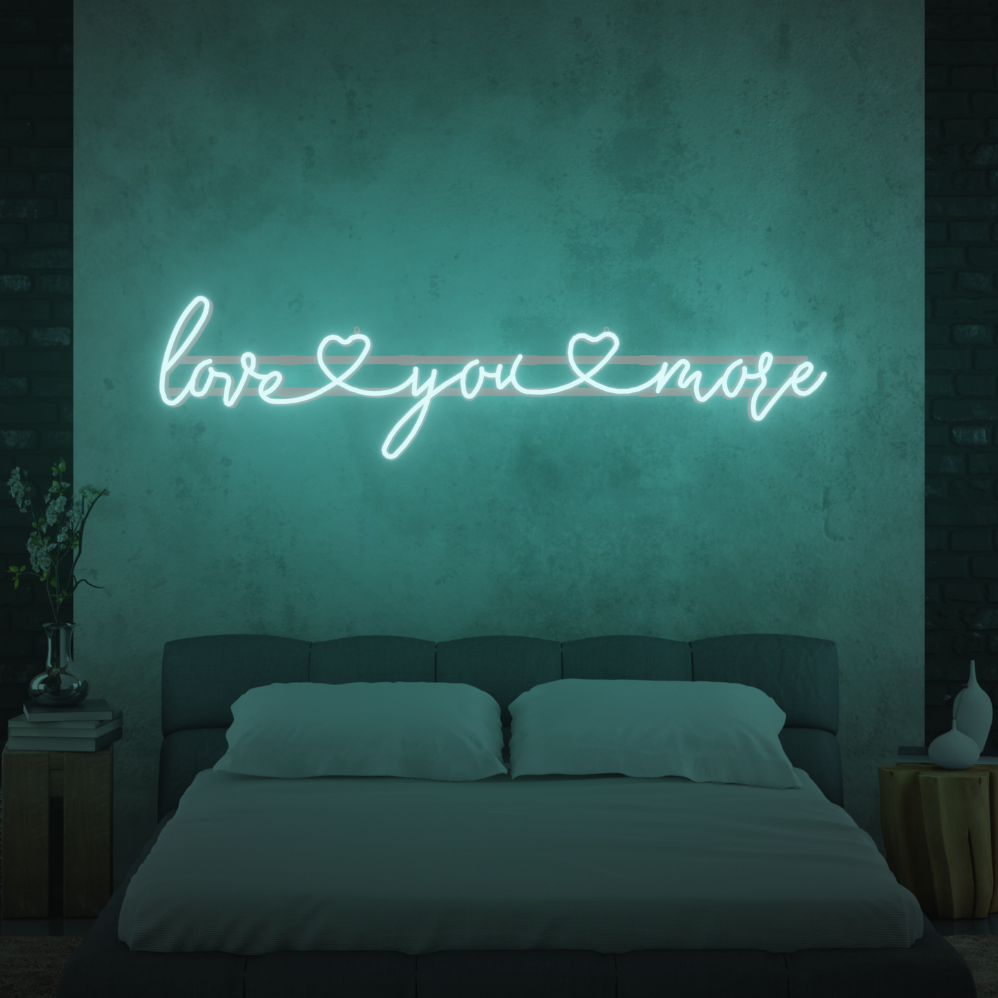 LOVE YOU MORE 3D PRINTED CUSTOM NEON SIGN