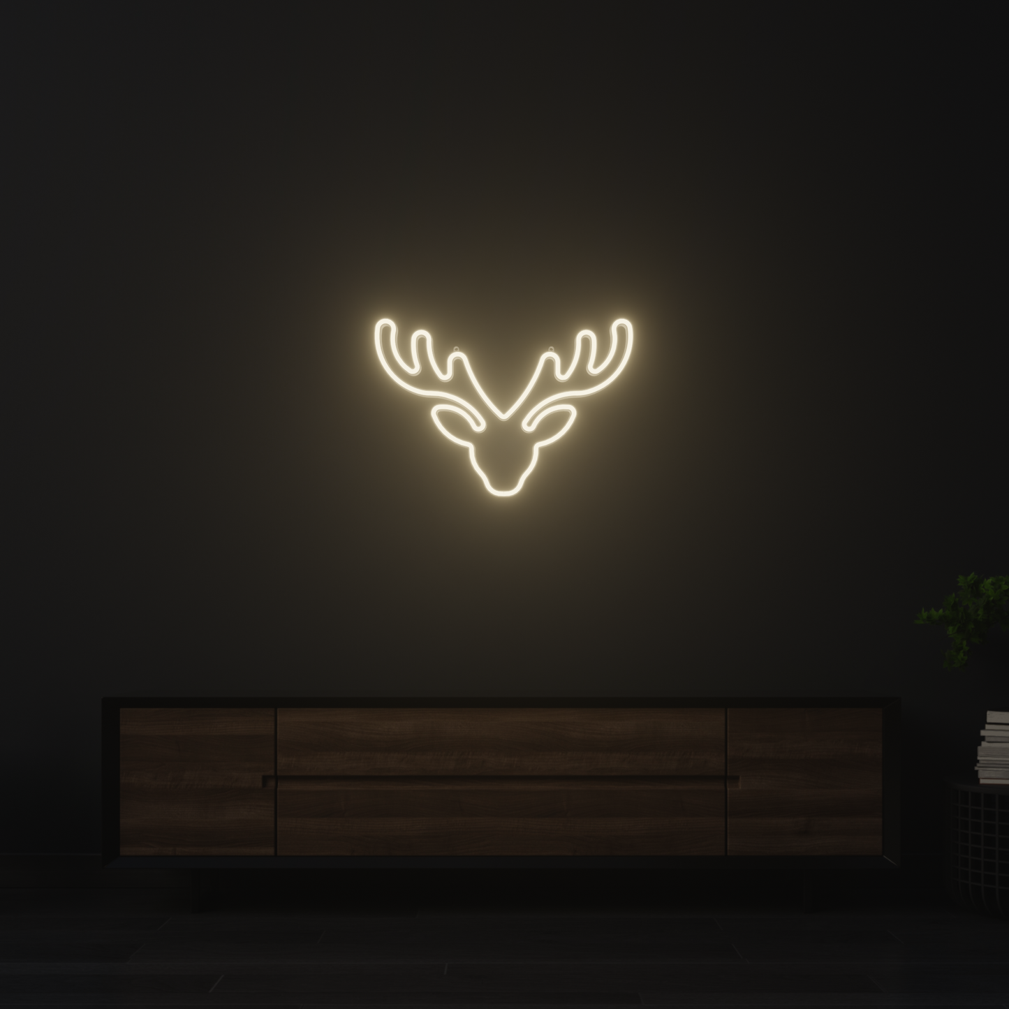 REINDEER 3D PRINTED CUSTOM NEON SIGN