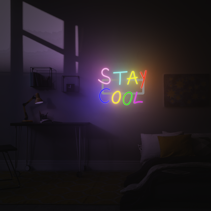 STAY COOL 3D PRINTED CUSTOM NEON SIGN