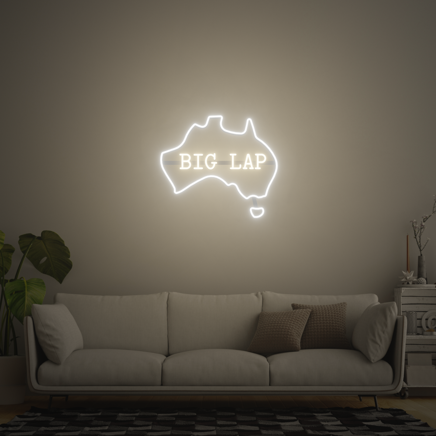 AUSTRALIA BIG LAP 3D PRINTED CUSTOM NEON SIGN