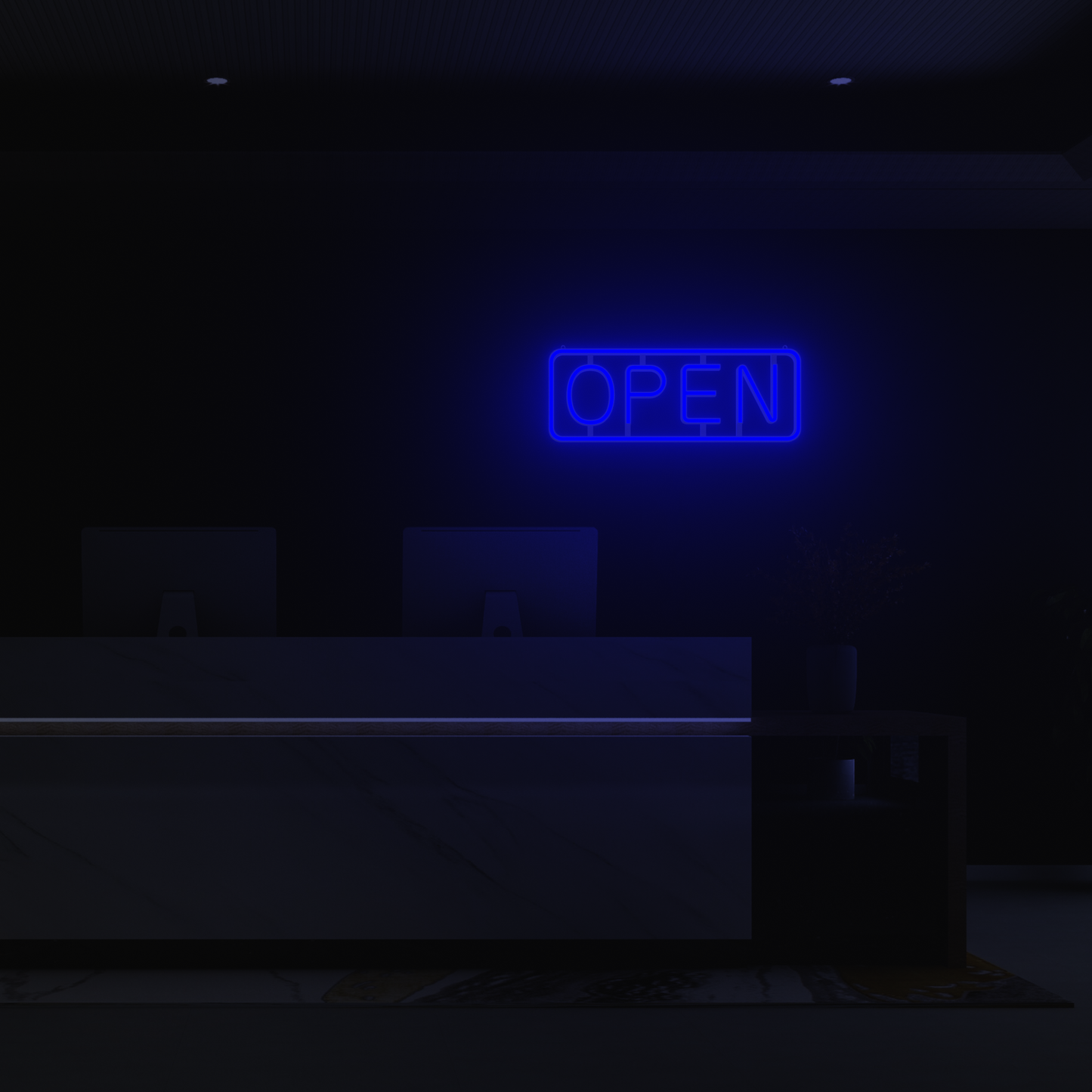 OPEN SIGN WITH FRAME 3D PRINTED CUSTOM NEON SIGN