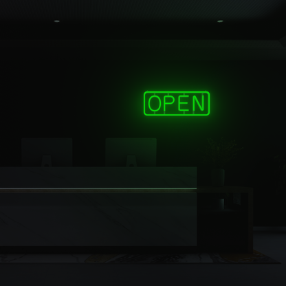 OPEN SIGN WITH FRAME 3D PRINTED CUSTOM NEON SIGN