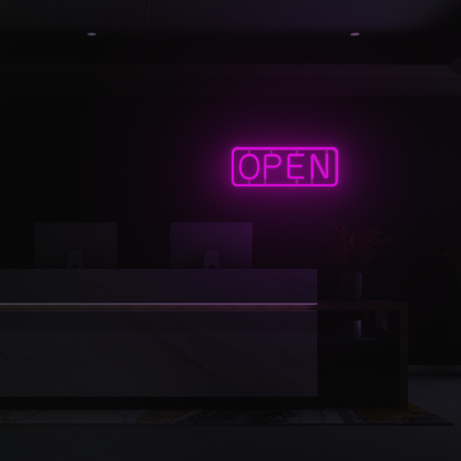 OPEN SIGN WITH FRAME 3D PRINTED CUSTOM NEON SIGN