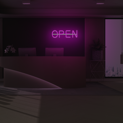 OPEN SIGN 3D PRINTED CUSTOM NEON SIGN