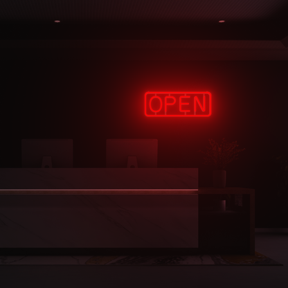 OPEN SIGN WITH FRAME 3D PRINTED CUSTOM NEON SIGN