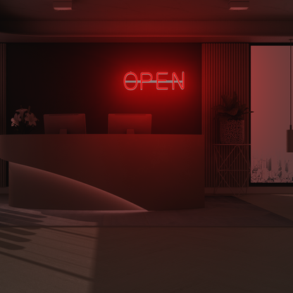 OPEN SIGN 3D PRINTED CUSTOM NEON SIGN