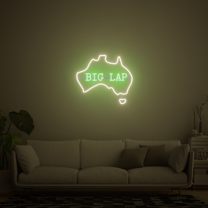 AUSTRALIA BIG LAP 3D PRINTED CUSTOM NEON SIGN