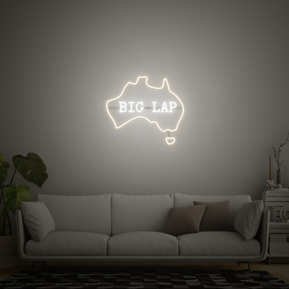 AUSTRALIA BIG LAP 3D PRINTED CUSTOM NEON SIGN