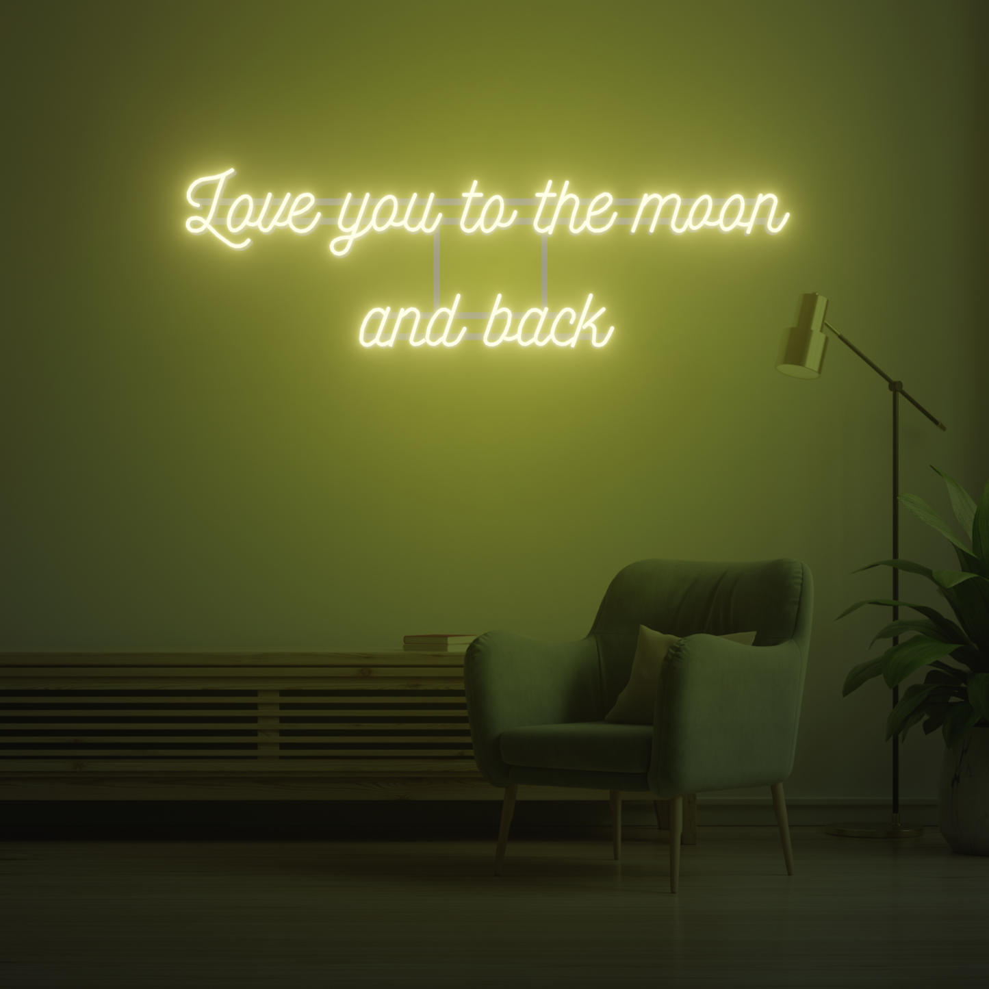 LOVE YOU TO THE MOON AND BACK 3D PRINTED CUSTOM NEON SIGN